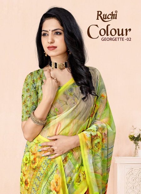 Colour Georgette Vol 2 By Ruchi Soft Georgette Printed Saree Wholesale Online